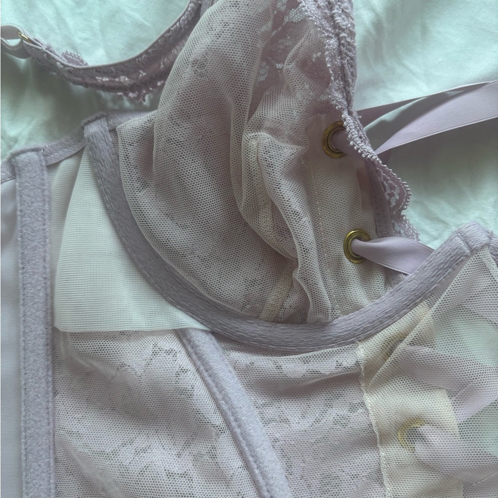 Lace-Up Lavender Corset Top Victoria’s Secret 34c - Picture 7 of 8
